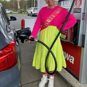 Urban outfitters neon green dress